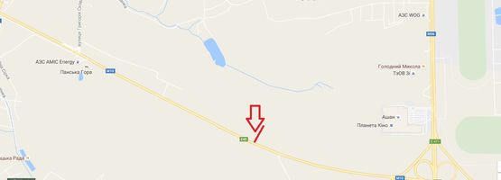 Схема рекламной плоскости по адресу М-10, Західний обхід м. Львова, км 14+100, King Cross Leopolis, Епіцентр, Арена Львів, ліворуч