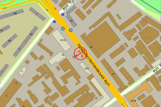 Схема рекламной плоскости по адресу Новоконстантиновская, 15