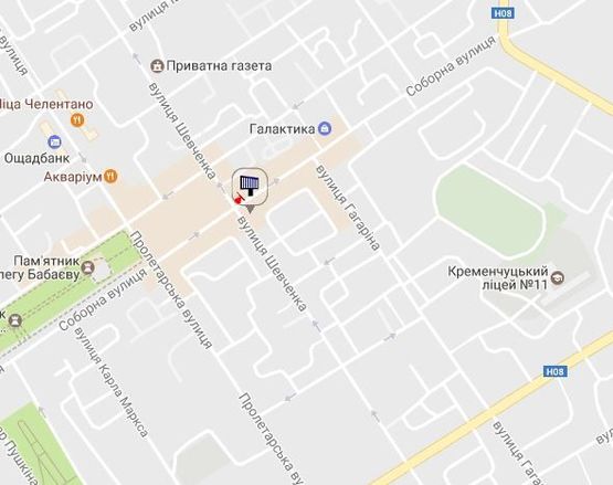 Схема рекламной плоскости по адресу просп. Свободы (ул.60л.Октября), 8а, перекр. с ул. Троицкой (Красина) и ул. Хорольской, возле Электростанции, напротив супермаркета «АТБ»