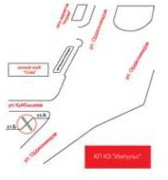 Схема рекламной плоскости по адресу ул.Орджоникидзе,5