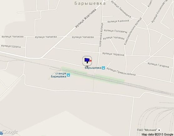 Схема рекламной плоскости по адресу вул.Привокзальна 2 (ж/д станція)