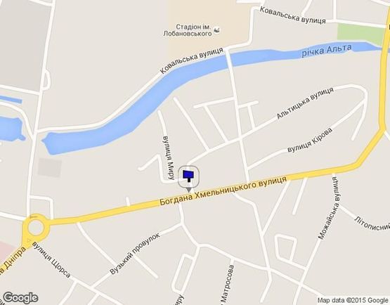 Схема рекламной плоскости по адресу вул. Богдана Хмельницького (около д/с №7")