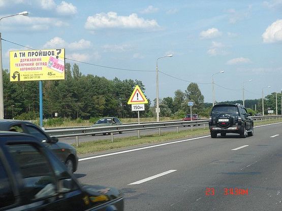 Схема рекламной плоскости по адресу М-06 Житомир-Киев 29 км 600 м