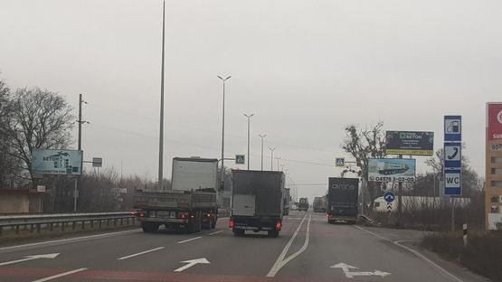 Схема рекламной плоскости по адресу М-06 Житомир-Киев 45 км 000 м