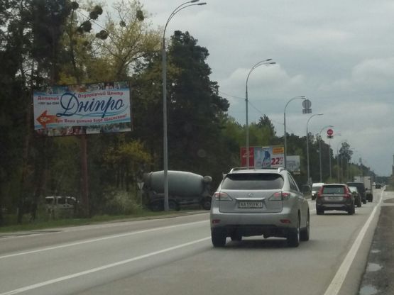 Схема рекламної площини за адресою Р-01 Киев-Конча-Заспа-Обухов 31 км.800 м.(В)