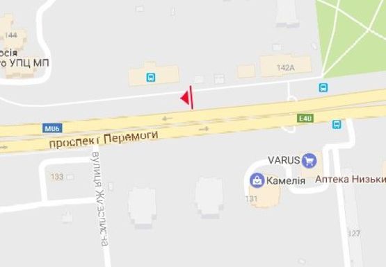 Схема рекламной плоскости по адресу Победы пр., 142