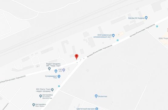 Схема рекламной плоскости по адресу Вишневе, ул.Черновола, на светофоре возле КЛО