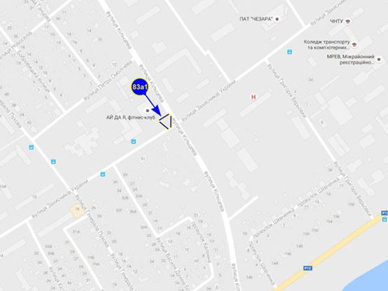 Схема рекламной плоскости по адресу ул. Одинцова х ул. Кольцевая (ст А к Кольцевой)