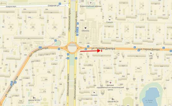 Схема рекламної площини за адресою Героїв Дніпра вул., 32