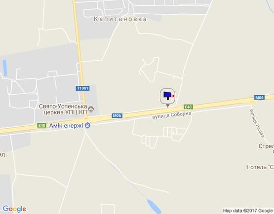 Схема рекламної площини за адресою с. Капітанівка, траса М-06 Київ-Чоп (Житомир), км 24+300 право