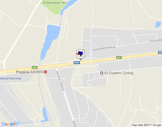 Схема рекламной плоскости по адресу с. Любимівка, траса М-06 Київ-Чоп (Житомир), км 34+800 право