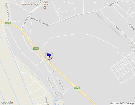 Схема рекламной плоскости по адресу смт. Гостомель, траса М-07 Київ-Ковель, км 22+000 право