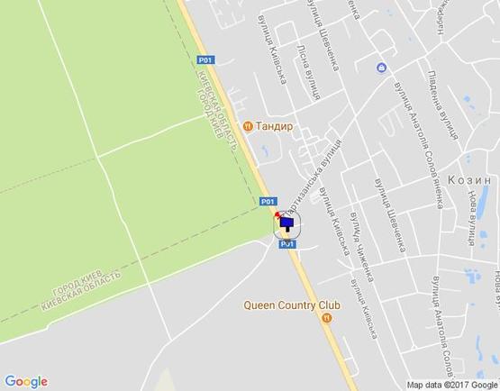 Схема рекламной плоскости по адресу Конча-Заспа, траса Р-02, км 30+100 право, зупинка "Козин-2", навпроти  АЗС "БРСМ", супермаркет "FAVORE"