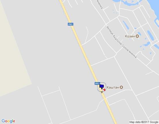 Схема рекламной плоскости по адресу Конча-Заспа, траса Р-02, км 32+500 право, поворот на с. П'ятихатки