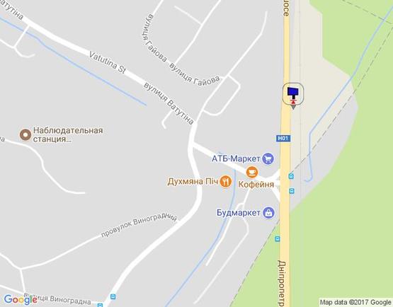 Схема рекламної площини за адресою Дніпровське шосе, поворот на с. Лісники, траса Н-01 "Київ-Знам'янка", км 20+650 ліво