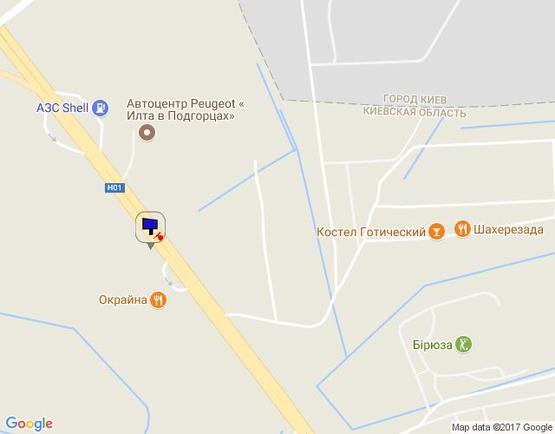 Схема рекламної площини за адресою Новообухівська траса, возле ресторана "Танжер", км 25+700 праворуч