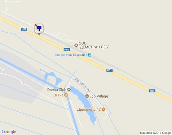 Схема рекламної площини за адресою Новообухівська траса 35+600 ліворуч