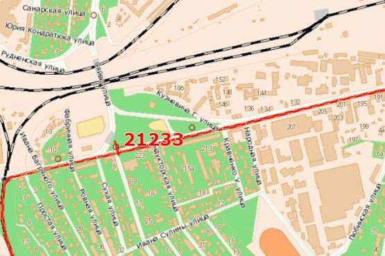 Схема рекламної площини за адресою Городоцька вул. - Сяйво вул. (від центру)