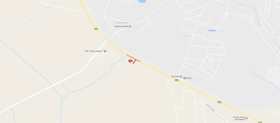 Схема рекламной плоскости по адресу Об'їзна М-10, З.О. м. Львова, біля Trans Service-1 в сторону ТРЦ King Cross Leopolis 