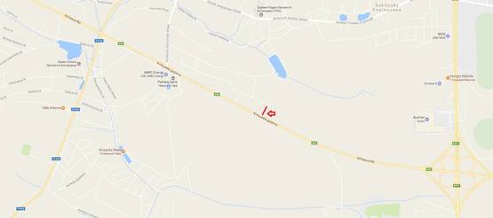 Схема рекламной плоскости по адресу Об'їзна М-10, З.О. м. Львова, між гот. Панська Гора та ТРЦ King Cross Leopolis в сторону ТРЦ King Cross Leopolis (нижній)