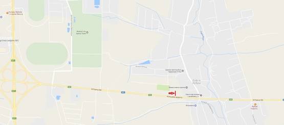 Схема рекламной плоскости по адресу Обїздна М-06, Київ-Чоп, с.Зубра біля церкви в сторону Пасіки-Зубрицькі (верхній)