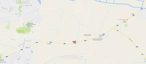 Схема рекламної площини за адресою Обїздна М-06, Підїзд до м.Львова, біля гот. Древній Град в сторону Київа (верхній)