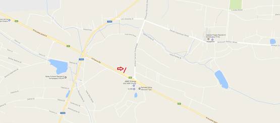 Схема рекламной плоскости по адресу Обїздна М-10, Західний обхід м. Львів, біля гот. Панська Гора в сторону ТРЦ King Cross Leopolis (лівий)