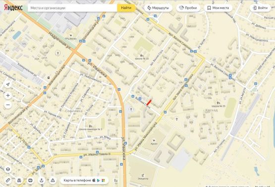 Схема рекламної площини за адресою Стуса, 23 (ринок "Східний")