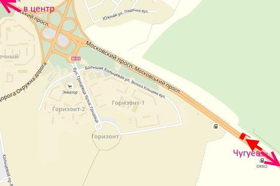 Схема рекламної площини за адресою Московский пр-т - Ростовская трасса возле газовой заправки-3 (въезд в город)