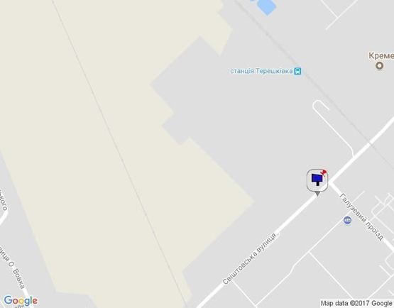 Схема рекламной плоскости по адресу ул. Свиштовская, 13, возле НВП «Присадки», район Кременчугского нефтеперерабатывающего завода