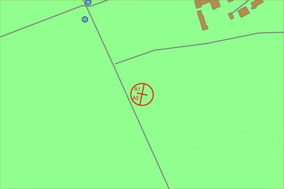 Схема рекламної площини за адресою Столичное шоссе (поворот на Конча Озерн)