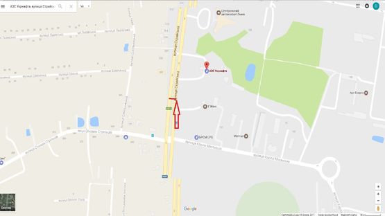 Схема рекламной плоскости по адресу вул. Стрийска (розділова смуга, в'їзд у місто) автовокзал,  King Cross Leopolis, Епіцентр