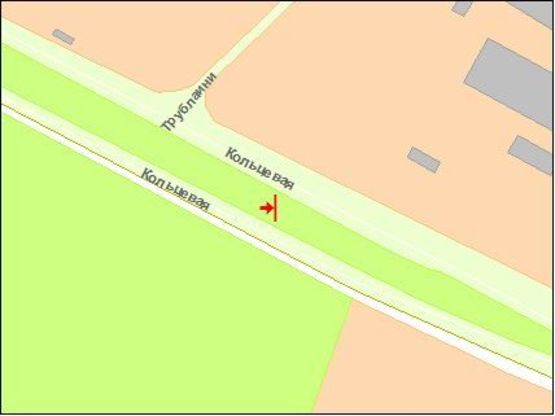 Схема рекламної площини за адресою Б. Окружная 12 перед поворотом на ул. Трублаини левое ухo к Одесской