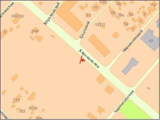 Схема рекламної площини за адресою Харьковское шоссе 177 к Дарницкой пл