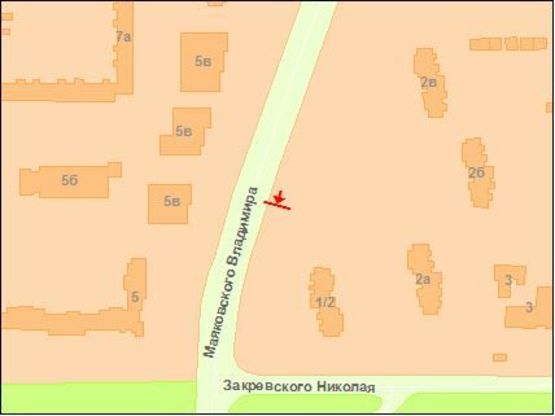 Схема рекламної площини за адресою Маяковського пр., 5