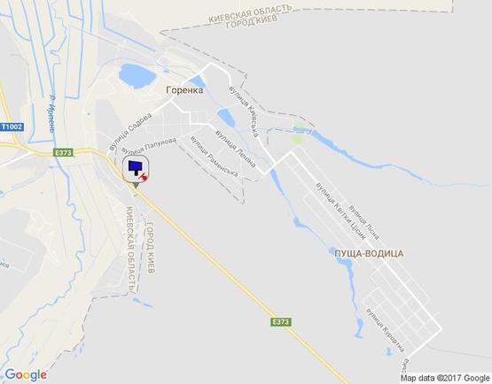 Схема рекламной плоскости по адресу смт. Гостомель, траса М-07 Київ-Ковель, км 21+800 право