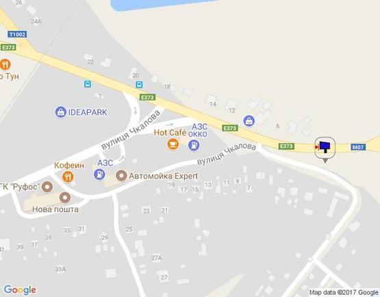 Схема рекламной плоскости по адресу м. Ірпінь, траса М-07, км 23+400 ліво, вул. Свято-Покровська, 2а