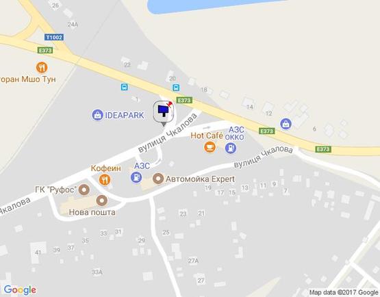 Схема рекламной плоскости по адресу м. Ірпінь , вул. Центральна,1, біля стели "Ірпінь", навпроти АЗК "ОККО"