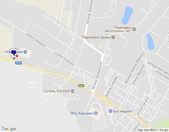 Схема рекламной плоскости по адресу м. Бориспіль, траса М 03, км 34+300 ліво, вул. Київський шлях, 1, виїзд з парковки " Нової Лінії"