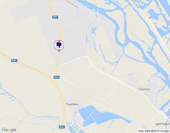 Схема рекламной плоскости по адресу Конча-Заспа, траса Р-02, км 34+900 право, поворот на с. Плюти