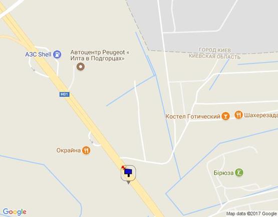 Схема рекламной плоскости по адресу Новообухівська траса, перед поворотом на с.Підгірці, км 26+000 право