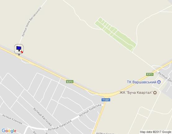 Схема рекламной плоскости по адресу м. Буча, траса М-07, км 32+000 праворуч,  навпроти АЗК  "БРСМ", ЖК "Форест Ленд"