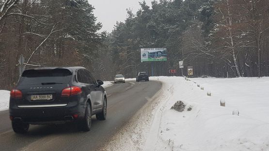 Схема рекламної площини за адресою Бортничи ,напротив ул.семьи Рудинских