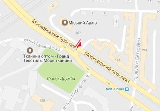 Схема рекламной плоскости по адресу Московский пр., 187