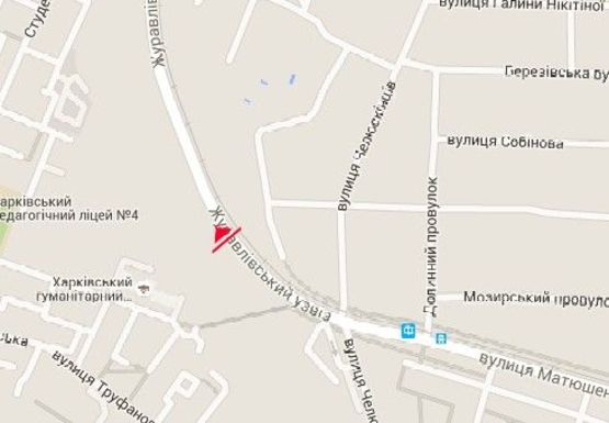 Схема рекламної площини за адресою Журавлевский спуск