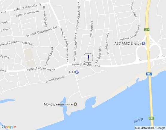 Схема рекламной плоскости по адресу Херсонская