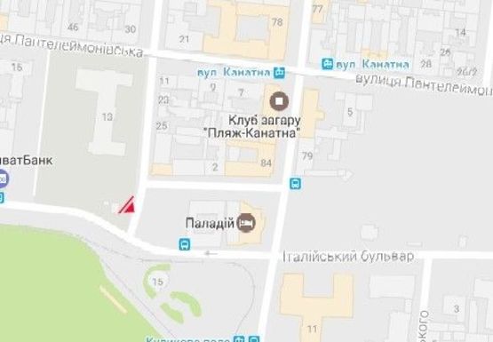 Схема рекламної площини за адресою Итальянский блв., 6 - Гимназическая ул. (BackLit)