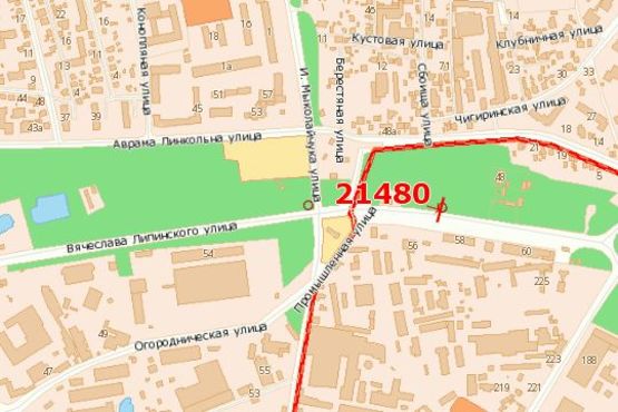 Схема рекламной плоскости по адресу Вячеслава Липинського вул., 65