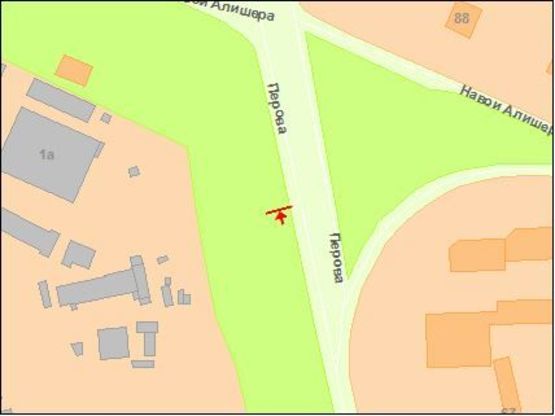 Схема рекламной плоскости по адресу Перова бул., 130 м от ул. А. Навои