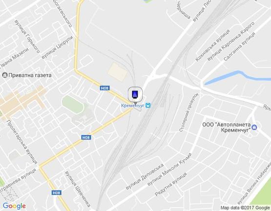 Схема рекламной плоскости по адресу ул. Халаменюка, в районе железнодорожного вокзала